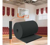Coussin De Poteau De Basket-Ball De 79 Pouces, Protections Extra-Larges en Mousse Souple pour Poteaux De Basket-Ball, Rembourrage De Sécurité Auto-adhésif Enveloppant(Black,2PCS Wide 15.75 inch)
