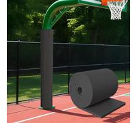 Coussin De Poteau De Basket-Ball De 79", Rembourrage De Sécurité Extra-Large en Mousse Auto-adhésive Enveloppant Le Poteau De 7,87 Pouces / 15,75 Pouces / 23,62 Pouces(Black,2PCS Wide 23.62 inch)