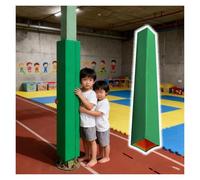 Coussin de Poteau de Basket-ball Housse de protection pour poteau de sous-sol Sécurité enfant, Carré Coussins de remplacement pour poteau de basket Aire de jeux Gymnase(Green,43x43cm/17"x17")