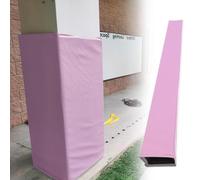 Coussin de Poteau de Basket-ball Poteau Carré de 5 à 30 cm, Hauteur de 120 cm, Rembourrage Enveloppant, Tapis de Protection pour Poteau de Basket-ball Extérieur(Pink,9.5x9.5in (24x24cm))