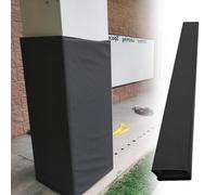 Coussin de Poteau de Basket-ball Poteau Carré de 5 à 30 cm, Hauteur de 120 cm, Rembourrage Enveloppant, Tapis de Protection pour Poteau de Basket-ball Extérieur(Black,9x9in (23x23cm))