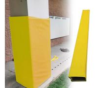 Coussin de Poteau de Basket-ball Poteau Carré de 5 à 30 cm, Hauteur de 120 cm, Rembourrage Enveloppant, Tapis de Protection pour Poteau de Basket-ball Extérieur(Yellow,9x9in (23x23cm))