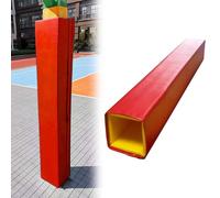 Coussin de Poteau de Basket-ball Protection pour Poteau De Gymnastique Rouge, Carré Protection Murale pour Salle De Gym, Hauteur 1,8m 1,5m 1,2m, Protection pour Poteau Métallique(H 5 Ft,5x5 inch)