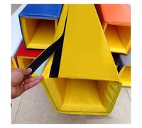 Coussin de Poteau de Basket-ball Protection tout-en-un pour poteau carré (sous-sol, garage, etc.) adhésive (extérieur, etc.) antichoc pour but de basketball(Yellow,L2"xW2"xH72")