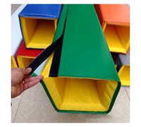 Coussin de Poteau de Basket-ball Protection tout-en-un pour poteau carré (sous-sol, garage, etc.) adhésive (extérieur, etc.) antichoc pour but de basketball(Green,L7"xW7"xH72")