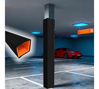 Coussin De Poteau Haut De 152 Cm pour Garage De Stationnement, Tapis Carré De 5, 6, 9, 10, 11, 14, 15, 17, 20, 23, 25, 28, 33 Cm, Coussin Colonne Robuste(152cm Black,11x11cm)