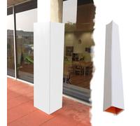 Coussin de Poteau Manches de Coussin Colonne Carrée 7 ft Auto-Adhésives, Aires Jeux Extérieures Garage Sous-Sol Protection Poteau Toutes-Saisons, 3x3/ 4x4/ 5x5/ 6x6(White,7.5"x7.5" (19x19cm))