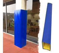 Coussin de Poteau Manches de Coussin Colonne Carrée 7 ft Auto-Adhésives, Aires Jeux Extérieures Garage Sous-Sol Protection Poteau Toutes-Saisons, 3x3/ 4x4/ 5x5/ 6x6(Blue,4.5"x4.5" (11x11cm))