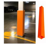 Coussin de Poteau Poteau Carré De 3, 4, 5, 6, 7, 8, 9, 10 Pouces, Rembourrage De Poteau De 4, 5, 6 Pieds De Haut, Tapis De Poteau en Mousse De 2 Cm D'épaisseur(Orange,H 4FT-10X10IN)