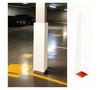 Coussin de Poteau Poteau Carré De 3, 4, 5, 6, 7, 8, 9, 10 Pouces, Rembourrage De Poteau De 4, 5, 6 Pieds De Haut, Tapis De Poteau en Mousse De 2 Cm D'épaisseur(White,H 4FT-10X10IN)