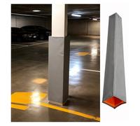 Coussin de Poteau Poteau Carré De 3, 4, 5, 6, 7, 8, 9, 10 Pouces, Rembourrage De Poteau De 4, 5, 6 Pieds De Haut, Tapis De Poteau en Mousse De 2 Cm D'épaisseur(Gray,H 4FT-10X10IN)