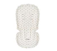 Coussin de poussette en coton doux et polyester mélangé 3 trous réglables lavable en machine pour quatre saisons