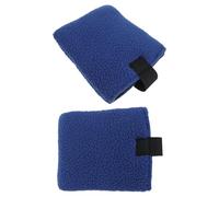 Coussin de Protection Bleu pour Repose-pieds de Fauteuil Roulant | Polyester Fibre, Surface Peluche Épaisse, Base Antidérapante, pour Hiver et Froid, S’adapte à Diverses Formes