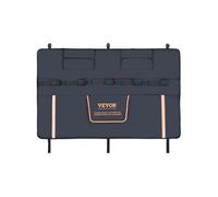 VEVOR Coussin de Protection de Hayon 135x83 cm Coussin de Hayon Porte-Vélos avec 5 Sangles de Fixation Housse de Protection pour Hayon de Pick-up 2 Poches à Outils Transport 5 Vélos Kayak Échelle VTT