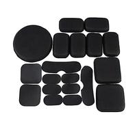 Coussin de protection en mousse EVA noir à mémoire de forme pour casque d'airsoft avec porte-clés
