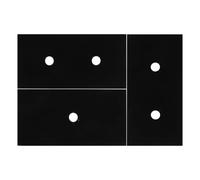 Coussin de Protection pour Plaque de Cuisson Gaz, Lot 3 Pièces Noir | Ptfe Découpable, Installation Facile, Nettoyage Simple, Compatible Brûleurs Standards, la Cuisine