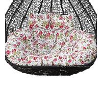 Coussin de Rechange imperméable et détachable pour Fauteuil Suspendu Double œuf, idéal pour Une Utilisation intérieure et extérieure. Motif Floral élégant pour Fauteuil Suspendu de