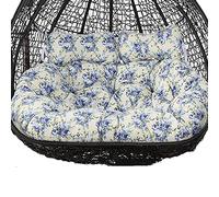 Coussin de Rechange imperméable et détachable pour Fauteuil Suspendu Double œuf, idéal pour Une Utilisation intérieure et extérieure, Parfait pour Le Jardin et la terrasse (Motif f