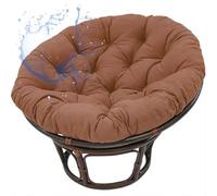 Coussin de rechange imperméable pour chaise d'extérieur double siège rond pour chaises suspendues en forme d'œuf Idéal pour jardin et terrasse NO16 60 x 6