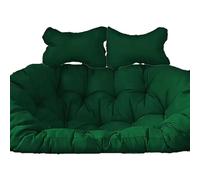 Coussin de rechange pour balancelle d'extérieur 2 places, lavable, épais et doux en forme de nid d'ange et coussin de dossier, grande couleur unie pour un confort ultime