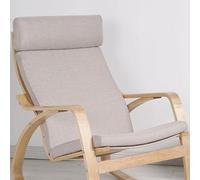Coussin de rechange pour fauteuil - Assise rembourrée douce et épaisse avec housse amovible antidérapante en toile de jute confortable beige - Parfait pour le confort du salon