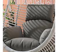 Coussin de rechange ultra épais pour chaise suspendue - Sangles antidérapantes de 20,3 cm pour balancelle intérieur/extérieur - Coussin confortable pour chaises hamac - Gris