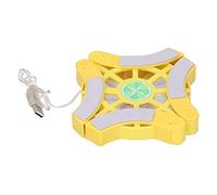 Coussin de Refroidissement Pliable pour Ordinateur, Support de Refroidisseur Pliable pour Ordinateur de Jeu émettant de la Lumière avec Double Ventilateur, Rechargeable USB pour Tablette (Jaune)