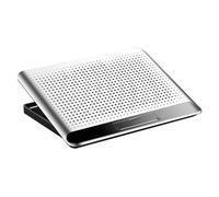 Coussin de refroidissement pour ventilateur d'ordinateur portable : base élévatrice de refroidisseur réglable, plateforme de flux d'air silencieux, support en d'aluminium | Support de