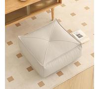 Coussin De Rehausseur En Similicuir Coussin De Sol, Galette De Siège Épaisse Et Portable Carrée, Coussini Imperméable Pour Chaise De Jardin Pour Balcon Chambre Salon Bureau(Light gray,50*50*15 Square)