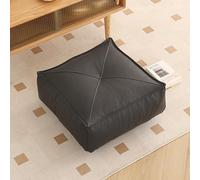 Coussin De Rehausseur en Similicuir Coussin De Sol, Galette De Siège Épaisse Et Portable Carrée, Coussini Imperméable pour Chaise De Jardin pour Balcon Chambre Salon Bureau(Black,50 * 50 * 15 Square)