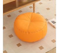 Coussin De Rehausseur en Similicuir Coussin De Sol, Galette De Siège Épaisse Et Portable Carrée, Coussini Imperméable pour Chaise De Jardin pour Balcon Chambre Salon Bureau(Orange,50 * 50 * 15 Round)