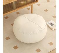 Coussin De Rehausseur en Similicuir Coussin De Sol, Galette De Siège Épaisse Et Portable Carrée, Coussini Imperméable pour Chaise De Jardin pour Balcon Chambre Salon Bureau(White,40 * 40 * 15 Round)