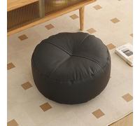 Coussin De Rehausseur en Similicuir Coussin De Sol, Galette De Siège Épaisse Et Portable Carrée, Coussini Imperméable pour Chaise De Jardin pour Balcon Chambre Salon Bureau(Black,50 * 50 * 15 Round)