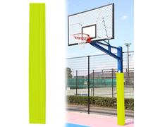 Coussin de rembourrage robuste pour panier de basket-ball - Attaches en nylon de 8 cm de large, protecteur de poteau imperméable pour parcs publics et aires de jeux, rembourrage jaune durable (16 x 16