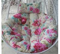 Coussin de Remplacement épais pour balancelle d'extérieur, Rond, avec Appui-tête. Diamètre : 90/100/110 cm (35,43/39,37/43,31 po)(Red Rose,100cm)