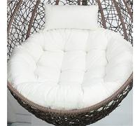 Coussin de Remplacement épais pour balancelle Suspendue d'extérieur, Coussin Rond pour balancelle - Diamètre : 90/100/110 cm (35,43/39,3/43,31 po)(Beige,100cm)