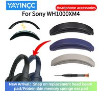 Coussin de remplacement facile à installer, coussin de faisceau de tête/éponge à mémoire de peau protéinée, coussinet d'oreille pour pièces de réparation de casque Sony WH-1000XM4 Golden Ice Ear Pads