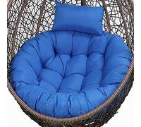 Coussin De Remplacement pour Chaise Hamac, Housse De Coussin De Siège Rond Dextérieur, Rembourrage en Coton De Poupée De 15 Cm Dépaisseur (Navy Blue)