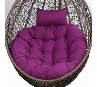 Coussin De Remplacement pour Chaise Hamac, Housse De Coussin De Siège Rond Dextérieur, Rembourrage en Coton De Poupée De 15 Cm Dépaisseur (Dark Purple)