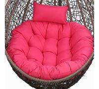 Coussin De Remplacement pour Chaise Hamac, Housse De Coussin De Siège Rond Dextérieur, Rembourrage en Coton De Poupée De 15 Cm Dépaisseur (Rose Red)