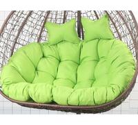 Coussin de Remplacement pour Chaise œUf Double, Coussin de Balancelle Suspendu ImperméAble avec Oreillers, Coussin de SièGe en Osier 2 Places(D,150 * 110cm/59 * 43in)