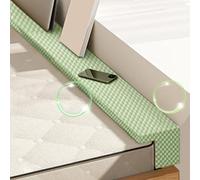 Coussin de Remplissage pour Espace Entre Les Lits, Coussin Triangulaire Vert - 190 cm x 4 cm (74,8 x 1,5 po), traversin Amovible pour lit et canapé, Support Mural et Matelas idéal, Parfait p