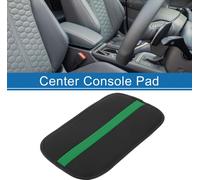 Coussin De Repose-Bras Pour Voiture, AntidšŠrapant, 31X19Cm, Housse De Protection Pour Bo?te De Siššge En Cuir Microfibre Vert Et Noir, Couvercle De Console Centrale