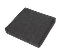 BOMOE Premium Coussin de Jardin Assise Protection UV Housse Lavable Salon | 50x50cm anthracite 8cm épaisseur confortable de extérieur banc chaise Exterieur Fauteuil galette lounge ilano