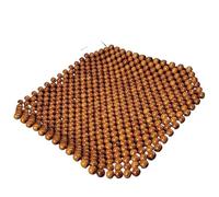 Coussin de Selle à Bille Coussin de siège auto en perles bois naturel, fabriqué à la main, respirant et massant, for le bureau, maison voiture, un confort durable(BROWN_WOOD BEADS)