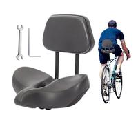 Coussin de selle de vélo à dossier - Support de siège de vélo doux, coussin confortable réglable en hauteur | Selle de tricycle rembourrée avec base stable, chaise de vélo extra confortable pour