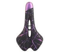 Coussin de selle de vélo, selle rembourrée douce absorbant les chocs, 15,5 x 27,4 cm, design creux respirant, selle en polyuréthane imprimé pour vélo de route et VTT, hommes et femmes, équitation