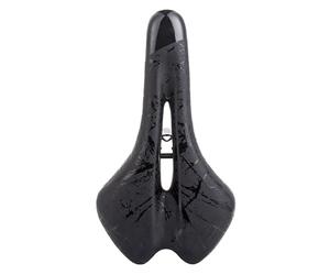 Coussin de selle de vélo, selle rembourrée douce absorbant les chocs, 15,5 x 27,4 cm, design creux respirant, selle en polyuréthane imprimé pour vélo de route et VTT, hommes et femmes, équitation