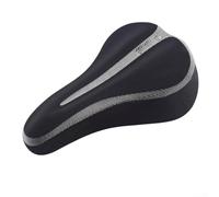 Coussin de selle ergonomique en silicone avec design antidérapant et tissu respirant pour un cyclisme fluide (noir et blanc)