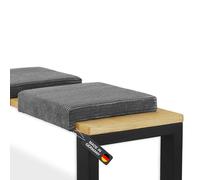 Coussin de serrage / Coussin de siège avec 1 bande de tissu en cordon rembourré doux - Fabriqué en Allemagne (Gris foncé)